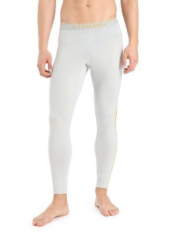 Men's Icebreaker Merino 200 Sonebula Thermal Leggings Base Layers Ether / Silent Gold | CA 1583LISH